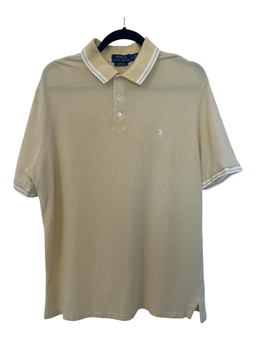 Polo Ralph Lauren Mesh White and Yellow Polo